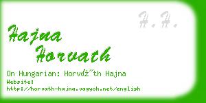 hajna horvath business card